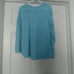 Woman's long sleeve cut out shirt